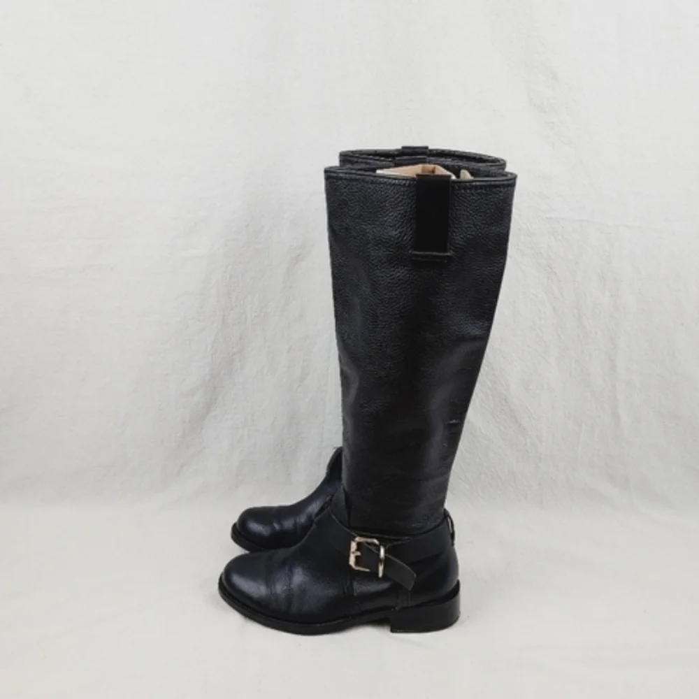 Vince Camuto leather black kabollans knee high boots